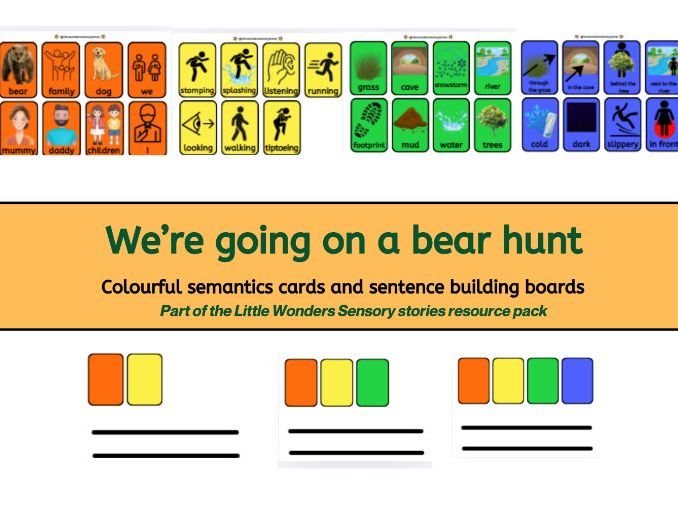 Colourful semantics pack - We're going on a bear hunt