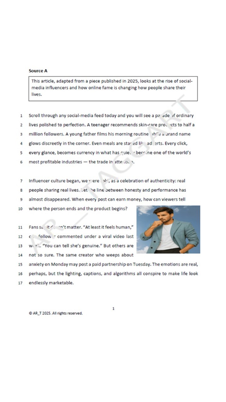 One AQA 2026 English Language Paper 2 Mock | AO Grids - (inf ...