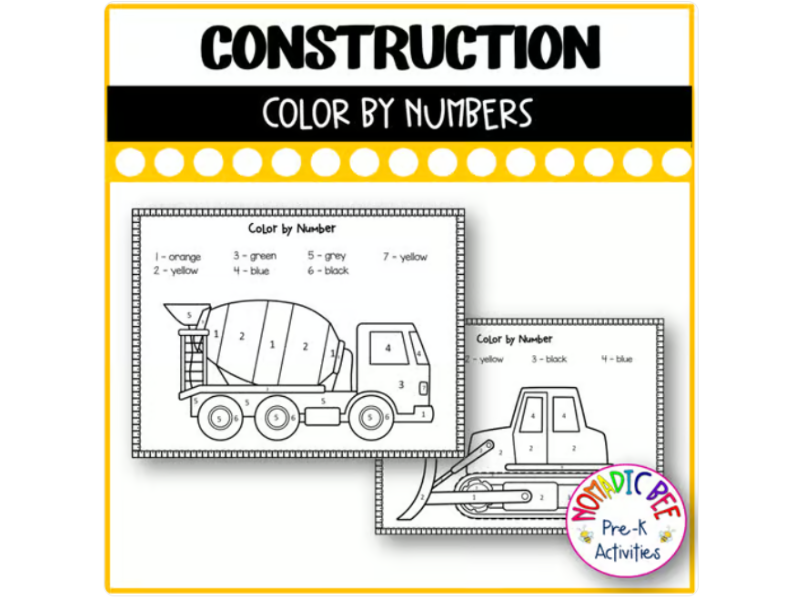 Construction Theme 'Color by Number'