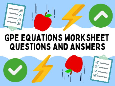 Gravitational potential energy equation practice AQA GCSE physics