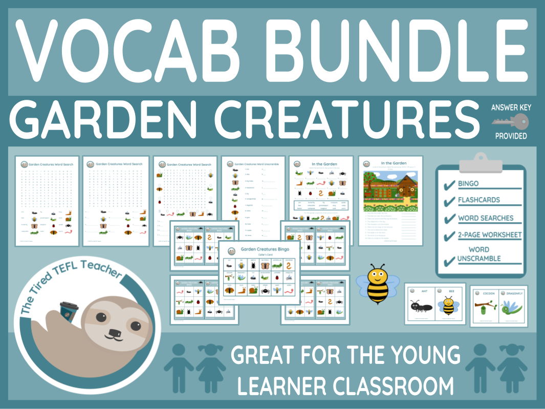 ESL Garden Creatures Vocabulary Bundle