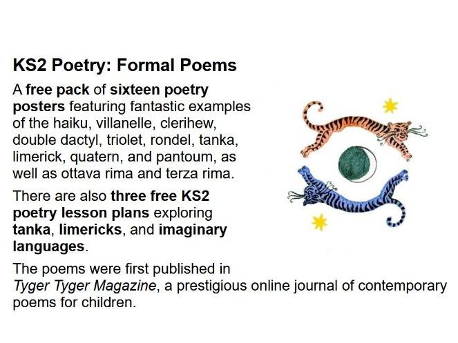 KS2 Poetry Pack: Formal Poems