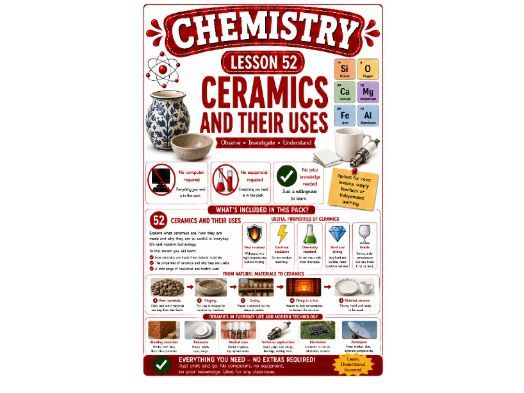 Chemistry cover lesson 52: Ceramics and their uses (Ch52) science stand alone lesson