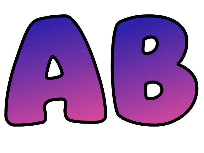 Pink Purple Gradient Classroom Display Lettering Set | Upper & Lowercase Letters, 0-9 and Signs