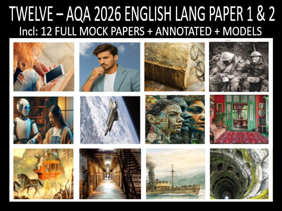 TWELVE - AQA PAPER 1 & 2 | 2026 FULL MOCKS | ANNOTATED | MODELS