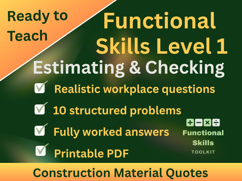 Functional Skills Estimating & Checking Answers L1 Worksheet