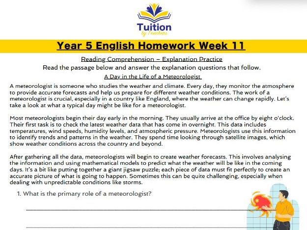 11. Year 5 - Reading Comprehension & Relative Clauses