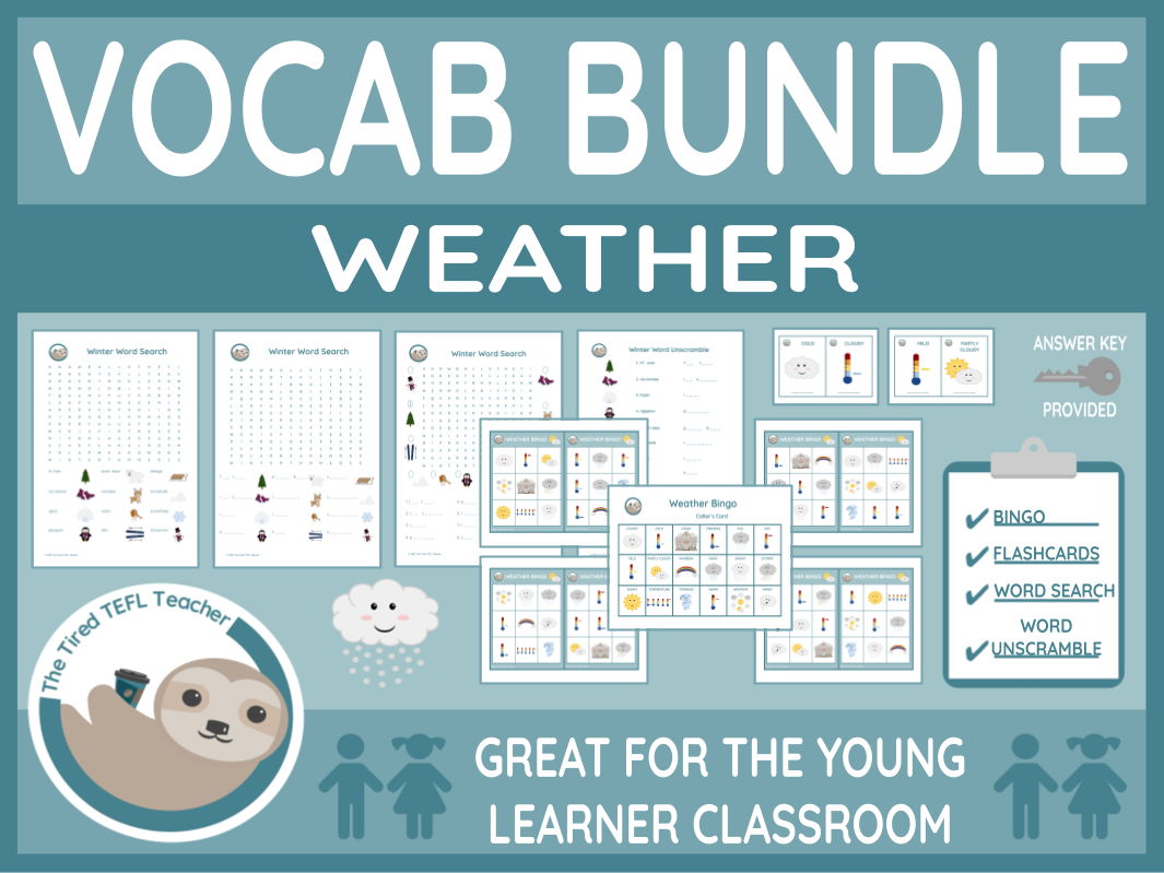 ESL Weather Vocabulary Bundle