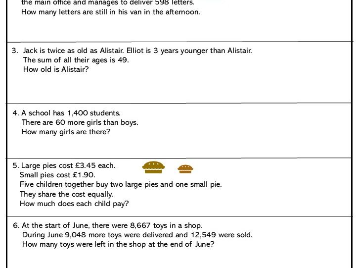 Addition and Subtraction Higher with extra reasoning sheet
