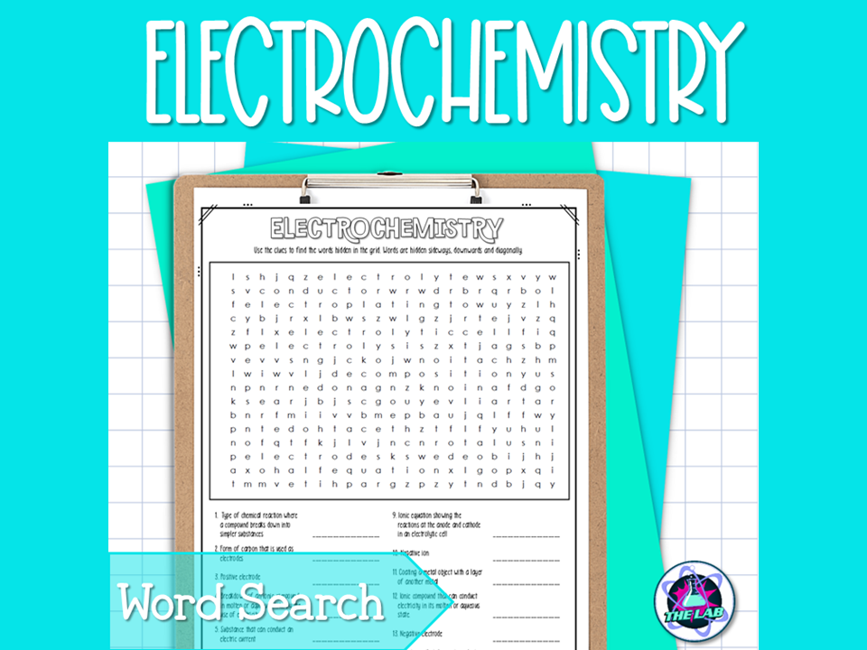 Electrochemistry (Electrolysis) Word Search