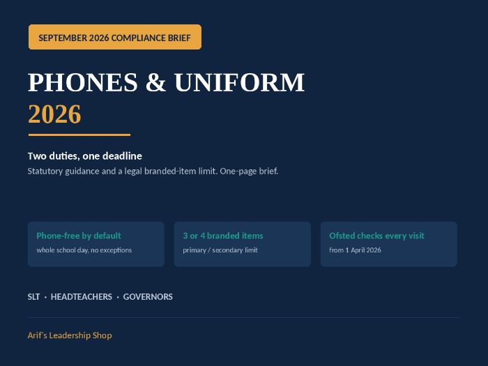 FREE Phones & Uniform 2026: September Compliance Check (One-Page Brief)