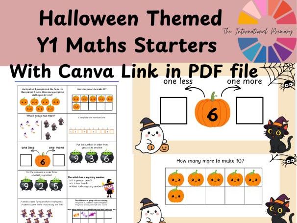Halloween Maths Starters Year 1 | PowerPoint & Printable Worksheet | Place Value to 10