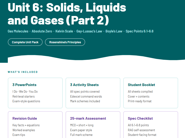 IGCSE Physics | Unit 6 Complete Unit | Solids, Liquids and Gases Part 2 | Gas Laws | Edexcel Modular