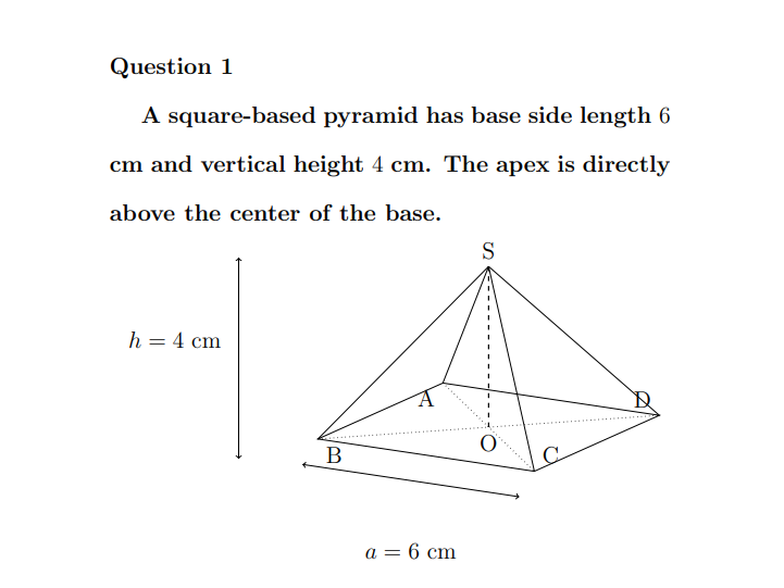 Geometry: Pyramids (Square & Triangular) Surface Area and Volume Grade: 10–11 — Boards: Matric / GCS