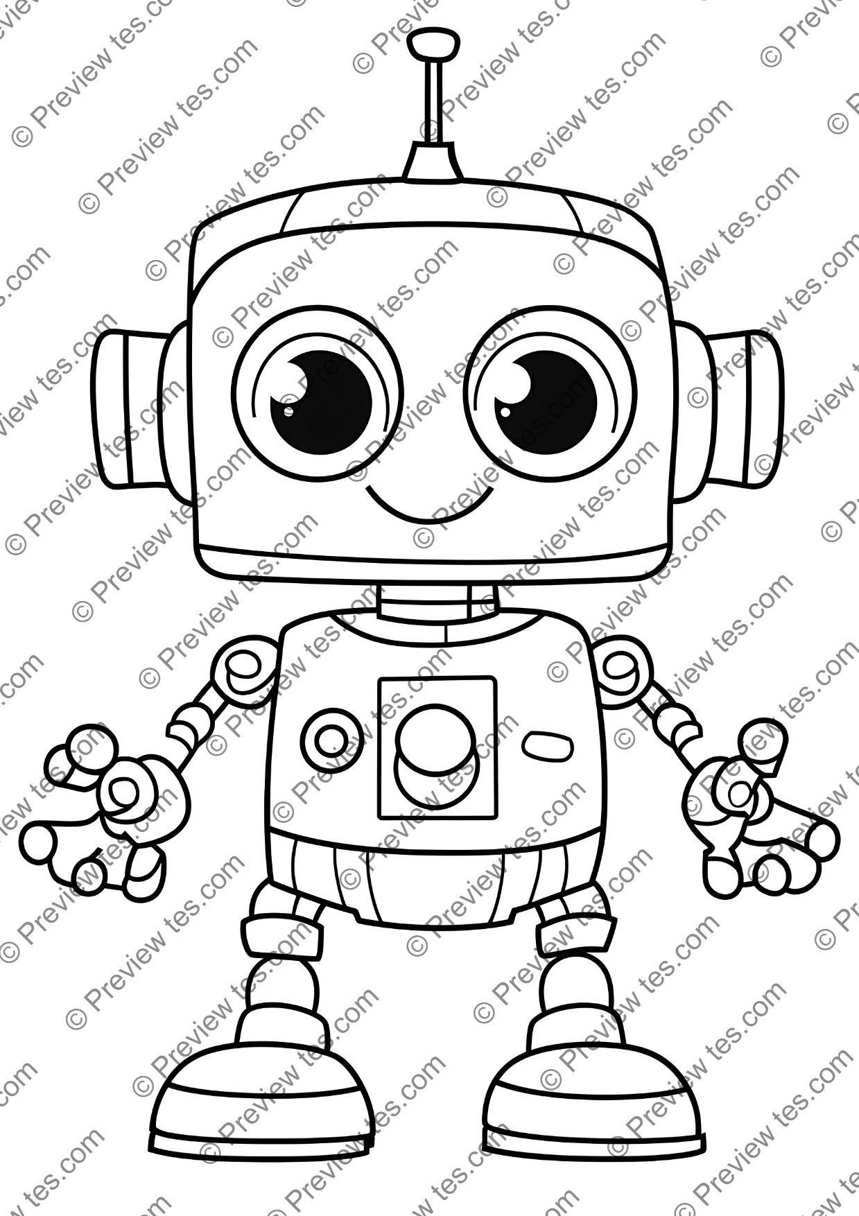 Robot Coloring Pages | Digital Literacy Worksheets | ICT Colouring ...