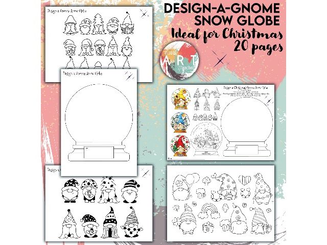 Design-a-Gnome Snow Globe Craft | Christmas Gnome Build-a-Gnome Activity