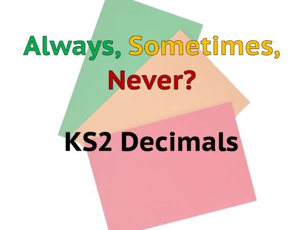 Always Sometimes Never - Decimals KS2