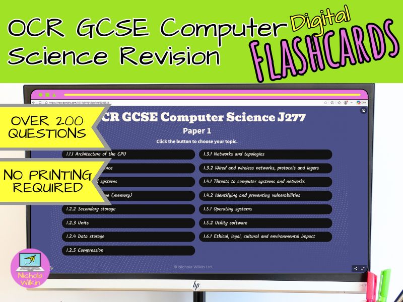 OCR GCSE Computer Science J277 revision flashcards