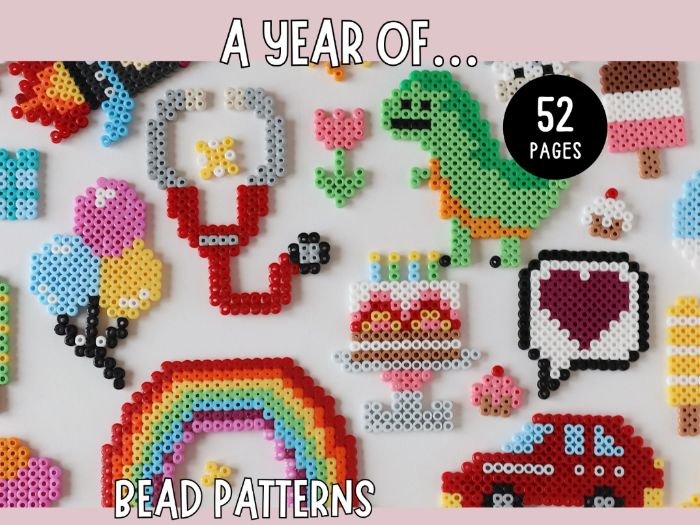 A Year of Bead Patterns - 52 Printable Pages