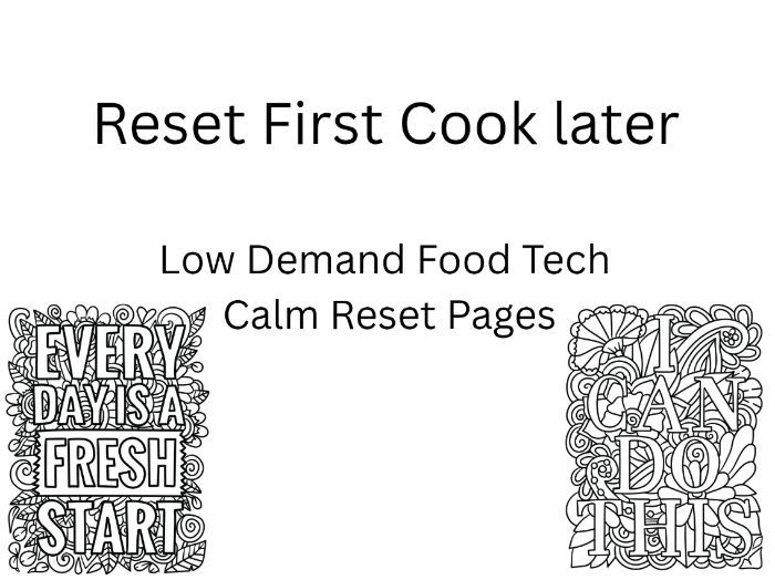 Calm Reset Pages  Low Demand Regulation (SEN / SEMH)