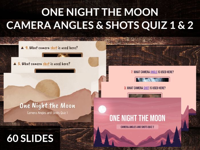 One Night the Moon – Camera Angles and Shots Quiz 1 and 2 | Cinematic Film Techniques