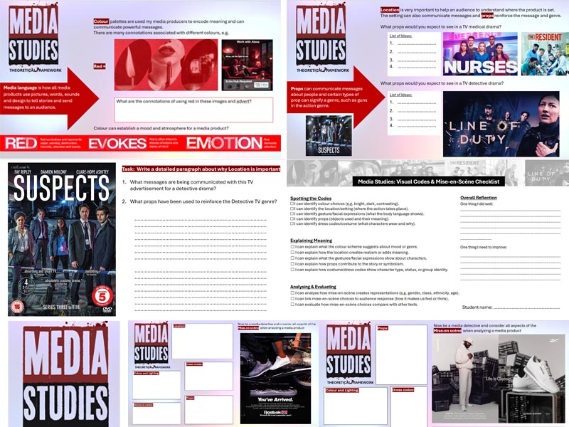 GCSE Media Studies Theoretical Framework 13-page PowerPoint presentation