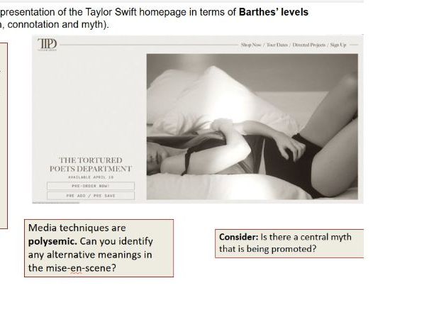 74 slides ALL lessons Taylor Swift online C2 Eduqas GCSE MEDIA STUDIES