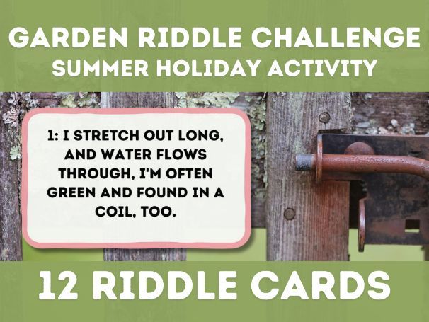 Garden Riddle Treasure Hunt for Kids – Outdoor Printable Activity