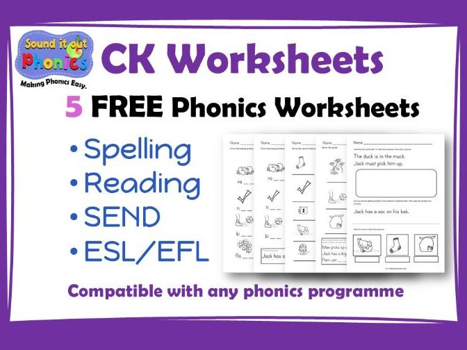 5 FREE CK Worksheets (More able learner)