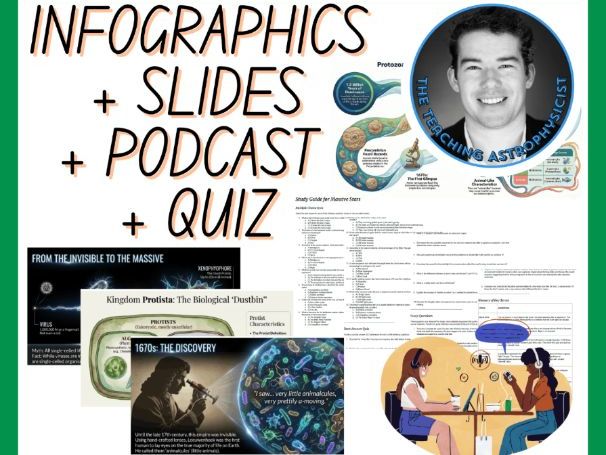 Protozoa | Infographics + Slides + Podcast + Quiz | Biology Set