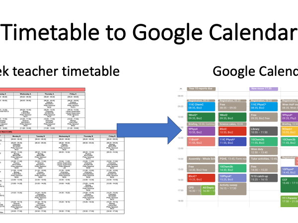 Sync Timetable To Calendar Teaching Resources Sync Timetable To Calendar Teaching Resources