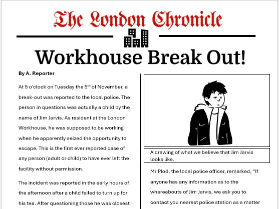 Street Child Model Newspaper Article