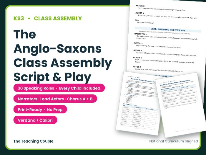 The Anglo-Saxons Class Assembly Script & Play | Years 7–10 | No Prep Drama