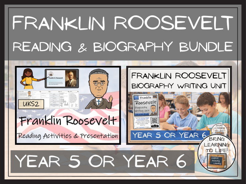 Franklin Roosevelt Reading Comprehension & Biography Bundle | UKS2