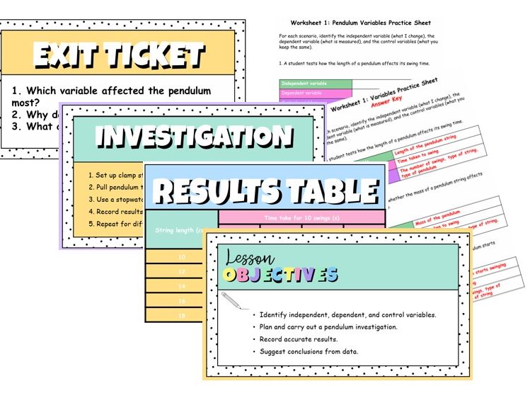 Year 7 – What Affects Pendulum Swing Time?