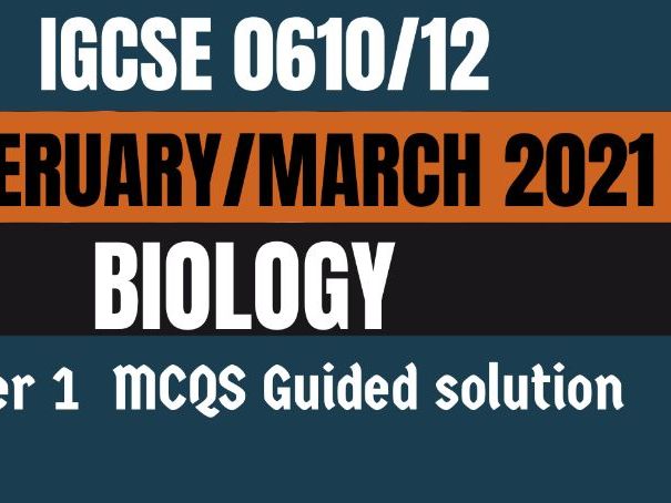 IGCSE Biology Feb March 2021 Paper 1 Solved Teaching Resources