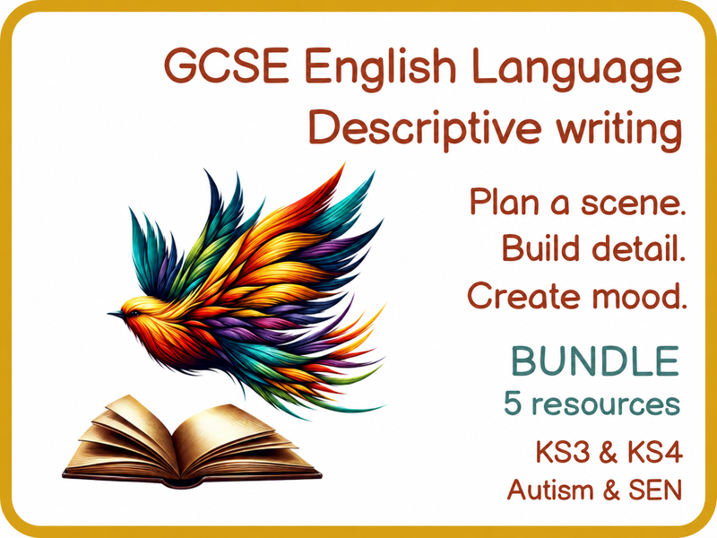 GCSE English Language Descriptive Writing Bundle KS3 KS4 – Autism & SEN