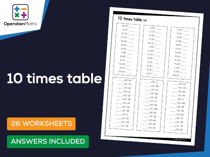 10 times table
