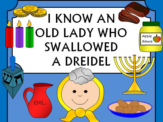 I Know an Old Lady Who Swallowed a Dreidel book companion activities for Hanukkah