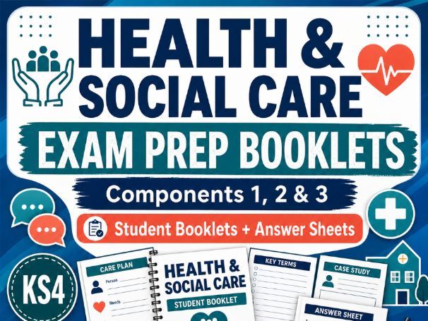 OCR Cambridge National Health and Social Care Exam Prep Booklets and Answers Whole Spec Covered