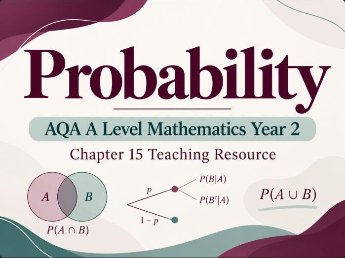15 - Probability Teacher Pack - A2 (Year 2) Mathematics A Level AQA