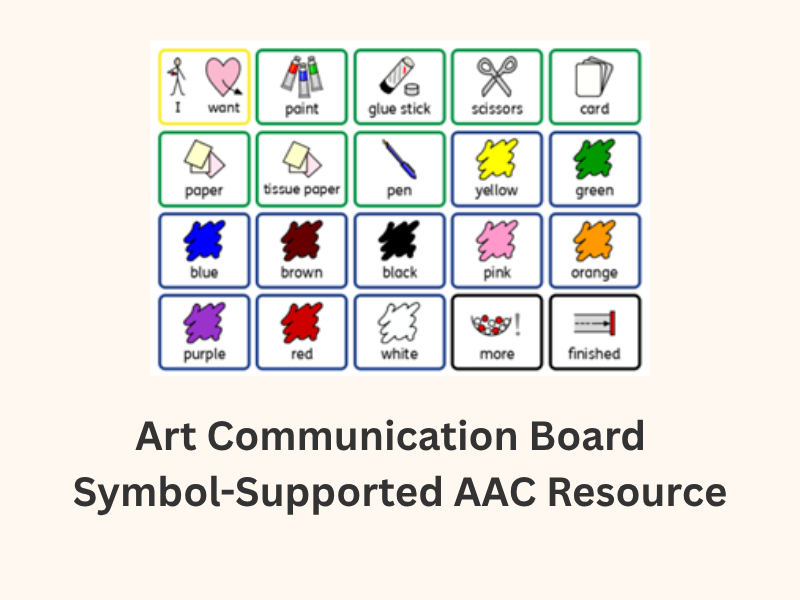 Art Communication Board | Symbol-Supported AAC Resource