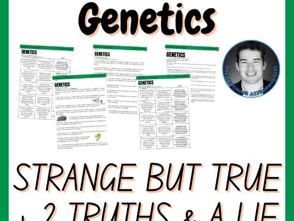 Genetics | Strange But True Facts + 2 Truths and a Lie | 2 Activity Set