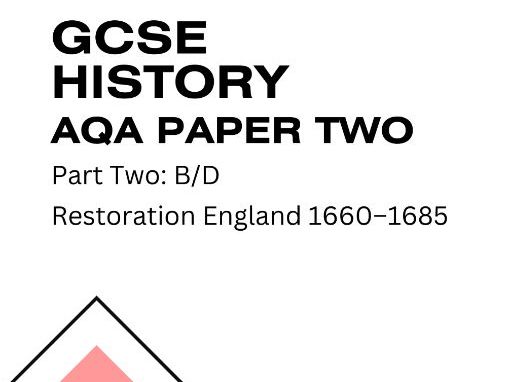 AQA GCSE History Restoration England Workbook | 1660–1685 | Paper 2 Exam Practice