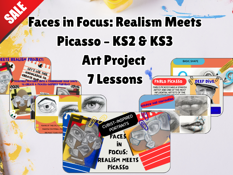 Faces in Focus: Realism Meets Picasso – KS2 & KS3 Art Project