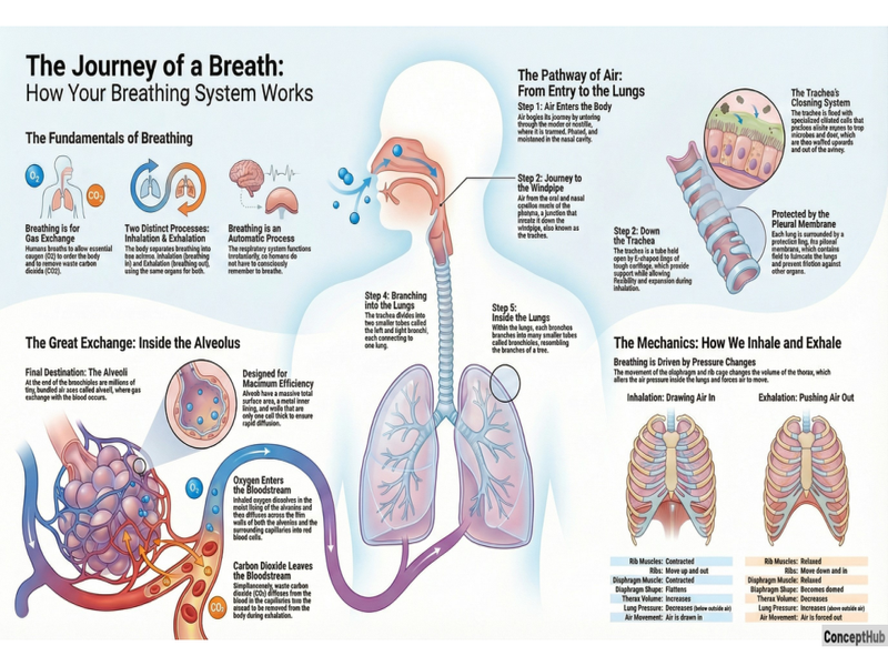 Biology - Infographic - The Respiratory System