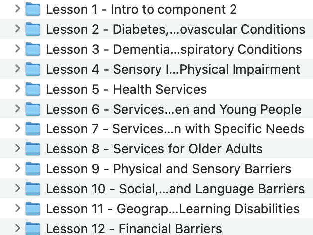 BTEC Tech Award 2022 Level 2 Health and Social Care Component 2 LAA