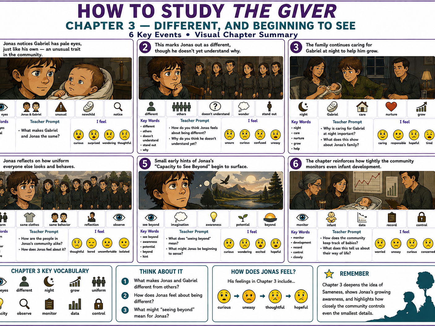 The Giver Chapter 1-5 Visual Summary: UDL & SEN Mat