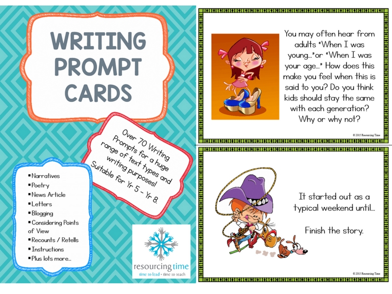 A5 Writing Prompt Cards