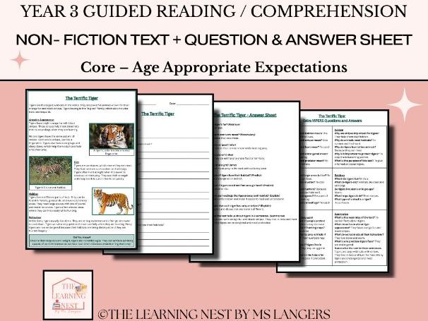 Year 3 Guided Reading Non-Fiction Comprehension Text Mini Pack
